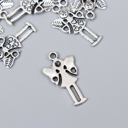 Decor for creativity Metal "Girl Feja" silver G107B749 2.5x1.4 cm-1