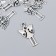 Decor for creativity Metal "Girl Feja" silver G107B749 2.5x1.4 cm