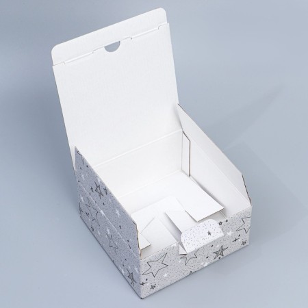 Box Gift team, packaging, “stars”, 15 x 15 x 7 cm-6