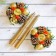 New Year's candle with the candlestick "Golden Balls" (set 4 pcs) 4x13x17 cm