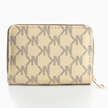 Youth wallet "NK" 12.5x9x2 cm, beige color-3