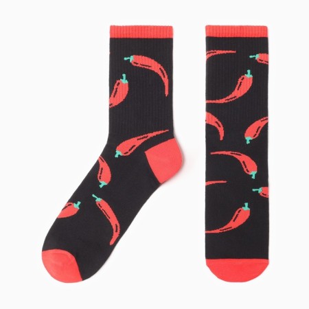 Men's socks "peppers" p. 41-44 (27-29 cm), black