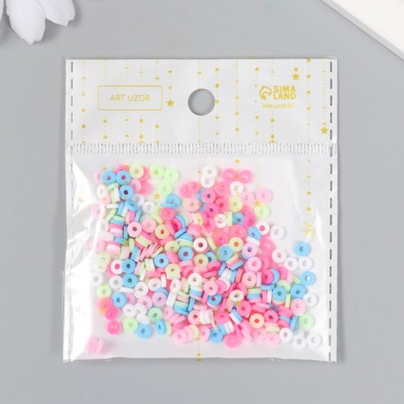 Beads for PVC Creativity "Summer Rings" set ≈ 330 pcs 0.1x0.4x0.4 cm-2