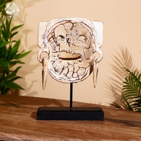 Mask "Hanuman" on a stand, Albezia 30 cm-3
