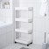 Floor launcher, 4 sectional, on wheels, 40 × 21.7 × 90 cm, white color