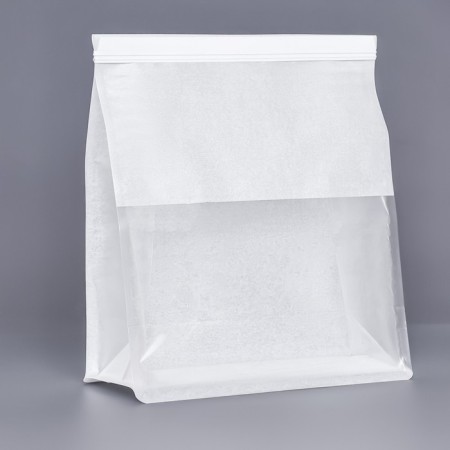 Paper package, with a window, rectangular bottom, white, 22 x 11 x 28 cm-4