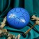 Musical instrument glucophone, blue, 8 petals, 15 x 9 cm