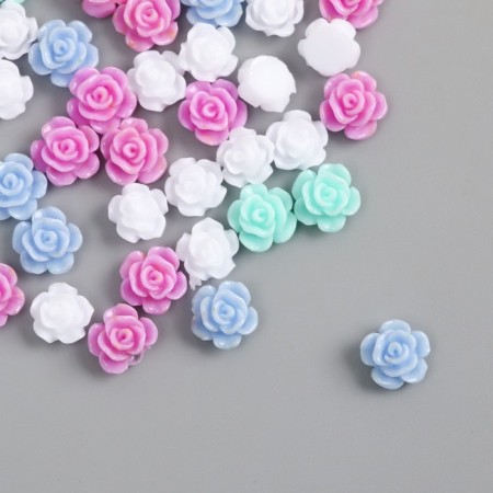 Decor for creativity Plastic "Rose" set 60 pcs pastel mix 0.8x0.8 cm-2