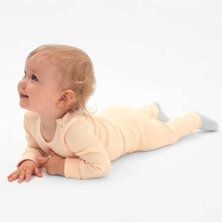 Комплект леггинсов детских MINAKU: Basic Line BABY, цвет молочный/кремовый, рост 80-86-3