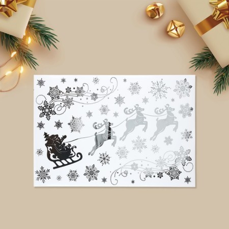 Vinyl stickers with foil "holiday", 30 x 50 cm, new year-2