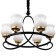 Cante "Country" 5x40W E27 black and gold 60x60x50 cm Bayerlux