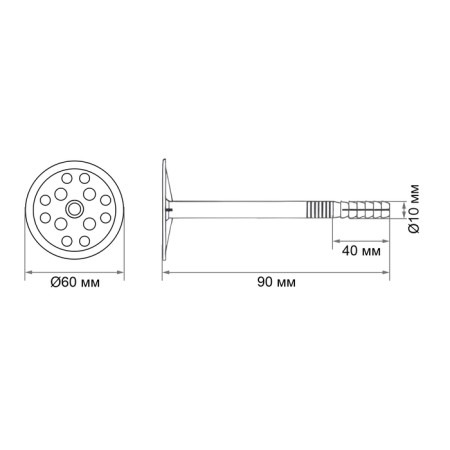 Steelrex dowel, for fastening thermal insulation, with a plastic nail, 10x200 mm, 500 pcs-4