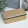Casket to the leatherette for jewelry "Small squares. Gold" 6x9.8x18.5 cm