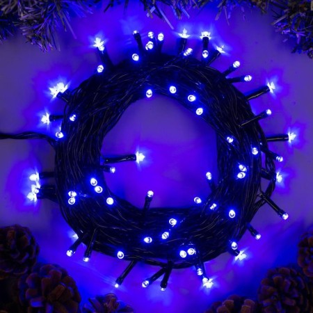 Garland "thread" 10 m, IP20, dark thread, 100 LED, glow blue, 8 modes, 220 V