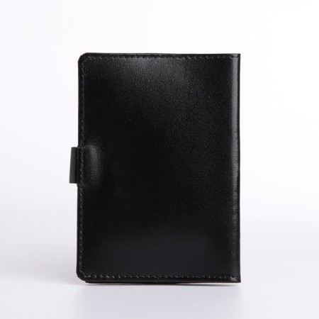 Passport cover on the button, black color-1