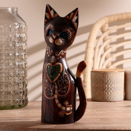 Interior souvenir "Cat with a turtle" 30 cm-2