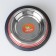 A bowl with a non -slip base with colored stripes, 230 ml, red