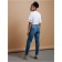 Women's jeans with a high landing CONTE ELEGANT SLIM, size L, color Washed Blue