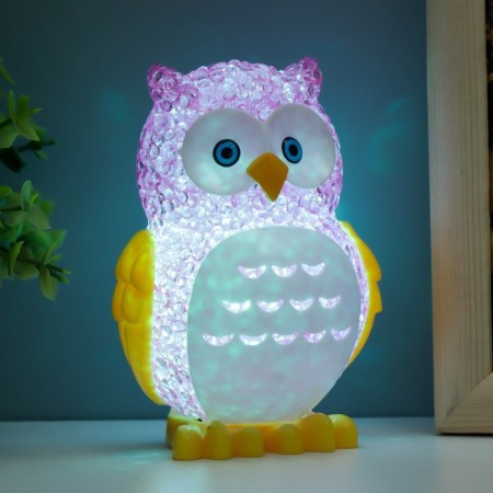 Nightnick "Eagle owl" Led RGB from 3xlr44 mix 6x7x10cm Risalux-7