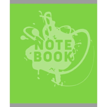 A notebook of 48 sheets in the cage "neon spray", cover coated cardboard, selective varnish, unit 60 g/m2, 5v mix-2