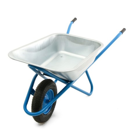 Construction wheelbarrow, single -wheeled: cargo/p 180 kg, volume of 100 l, blue pens-9