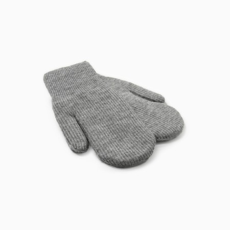 Women's mittens minku, gray color, 22 cm