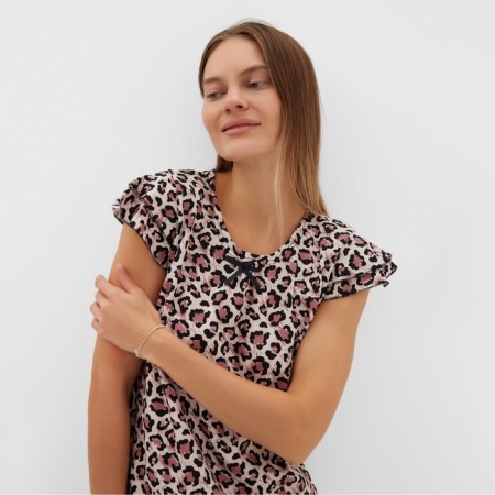 Night shirt female, beige color, size 44-2