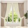 Set of curtains "Canvas", size 200x260 cm, 2 pcs, beige color, milk