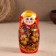 The nesting doll "Golden flowers", a red dress, 10 puppet. 26 cm