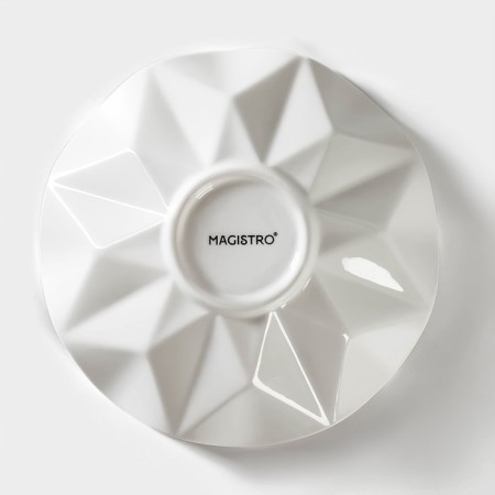 Porcelain salad magistro "abundance", 260 ml, d = 15 cm, white color-3