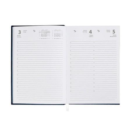 Dated diary 2024, A5, 176 sheets, attomex.Rigent, cover of boumvinyl, liesse, block 70 g/m2, blue-11