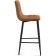 Baric stool for metal/velor, black/brick 43x42x93 cm