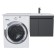 Tumbling for the washing machine Uperwood Magenta, 60 cm, suspended, black, with doors