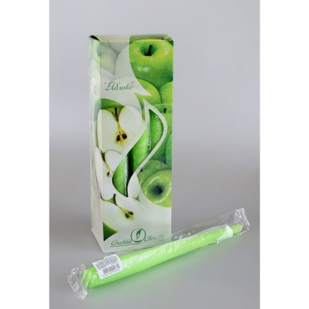Candle Antique aromatic "apple", 2.3x 24.5 cm, 5 hours, 55 g, green-1
