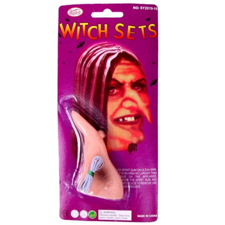Joke "Witch's nose with a wart", dark, on a blister