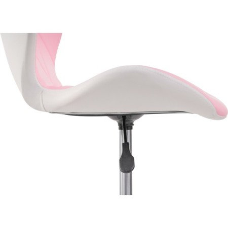 Computer chair Trizor Metal/Eco -leather, Chrome/Pink/White 53x53x69 cm-7