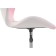 Computer chair Trizor Metal/Eco -leather, Chrome/Pink/White 53x53x69 cm