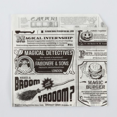 Pack Package Package, "Corner of the newspaper", from fatty -resistant paper, 13.5 x 14 cm-1