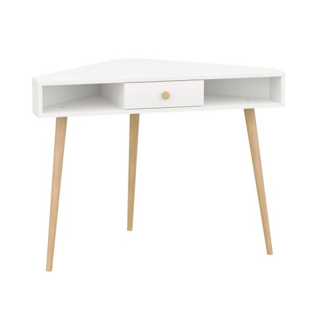 Written corner table, 800 × 800 × 760 mm, white color-1