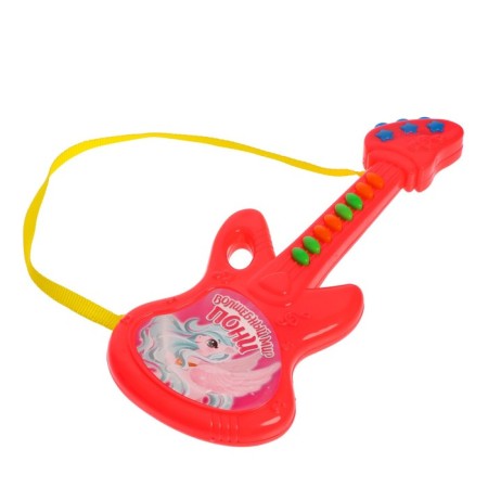 Musical guitar "Magic world of ponies", Russian voice acting, pink color-1