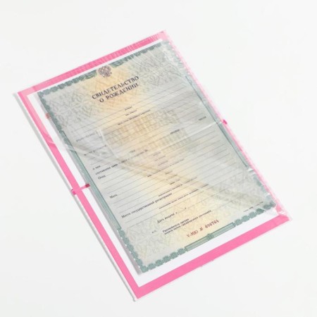 Folder for the birth certificate "Bunny", a5-5
