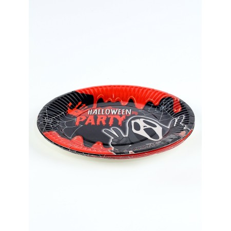 A disposal of paper dishes "Halloween Party" 6 plates, 6 glasses-5