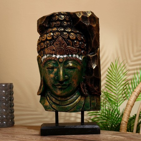 Souvenir "Head of Buddha" Albezia 50 cm-1