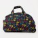 Road bag on wheels, lightning department, external pocket, colorful/black color