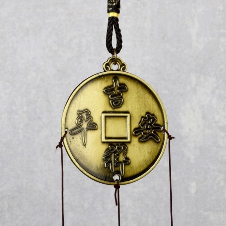 Wind Music Metal "Dragons on Monet" 2 bells 37 cm-1