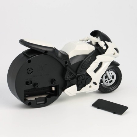 Clock - alarm clock "motorcycle" Children's, discrete move, D -7 cm, 19 x 10 cm, aa-3