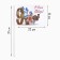 The flag of May 9 "Happy Victory Day!", 14 x 22 cm, polyester silk, with a shaft, 2 pcs