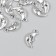 Decor for creativity Metal "crescent" set 15 pcs silver 0.8x1.8 cm
