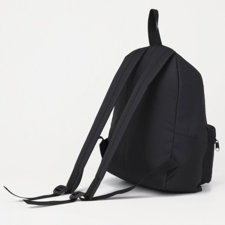 Youth backpack from textiles on lightning, 1 pocket, “ZFTS”, black color-3