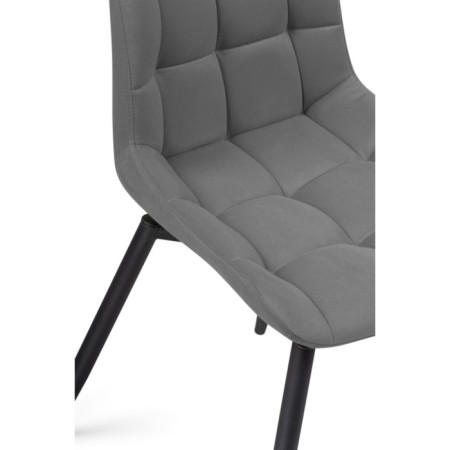Stool on a chelsea metal -steamer spinning, metal/velor, black/gray 49x55x84 cm-6